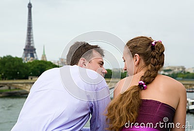 Romantic couple in Paris