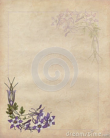 Romantic letter with flowers