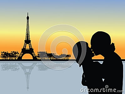 Romantic paris vector