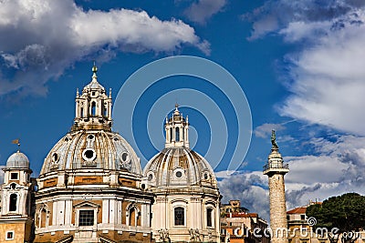 Rome skyline in city center