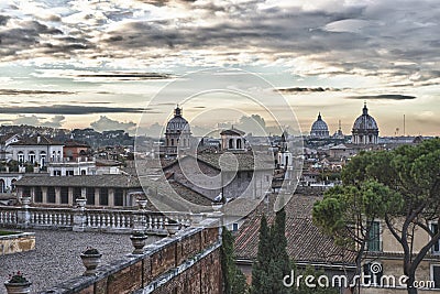 Rome sunset view