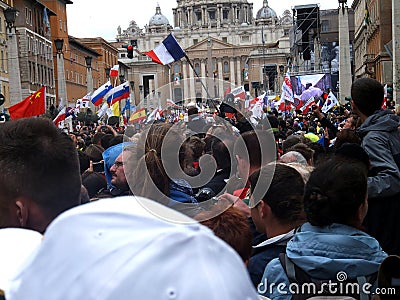 ROME, VATICAN - April 27, 2014: St. Peters Square,