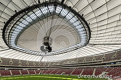 Roof of the National Stadium in Warsaw, Poland