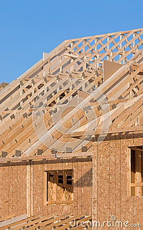 Roof Structure Of A New Home Stock Image - I