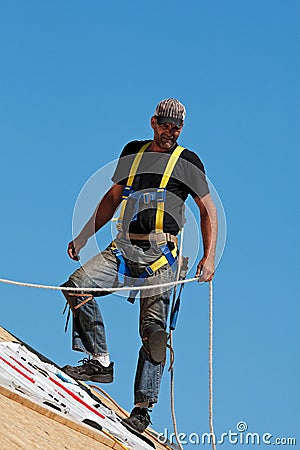 Roofer at Work