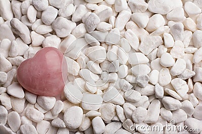 Rose quartz heart.