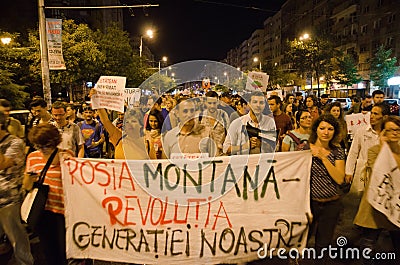 Rosia Montana Protest in Bucharest,Romania - 08 September(2)