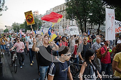 Rosia Montana Protest in Bucharest,Romania - 07 September