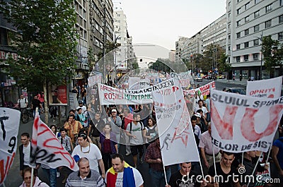 Rosia Montana Protest in Bucharest,Romania - 07 September