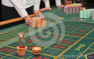 Roulette table