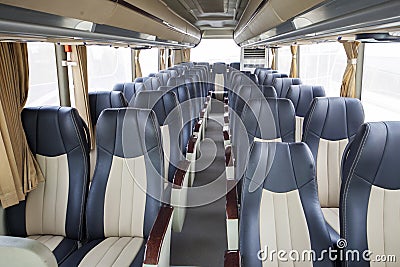 Row of seats in public bus