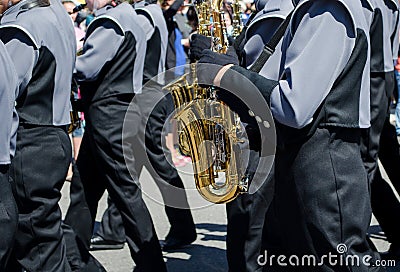 Brass instruments marching band