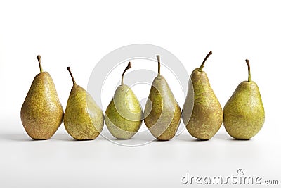 Row Of Six Pears Triomphe De Vienne Stock I