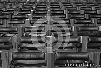 Rows of chairs inside Cathedral