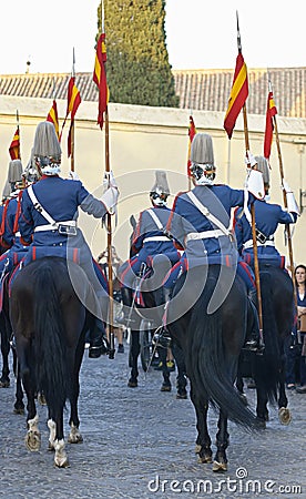 Royal guard parade in Córdoba to mark the horse fair