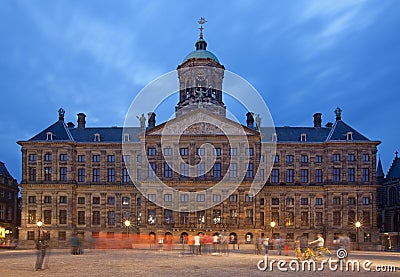 Royal Palace of Amsterdam in Dam Square