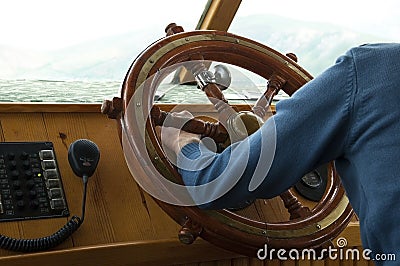 Rudder on a yacht.