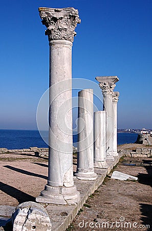 Ruins of ancient greek temple