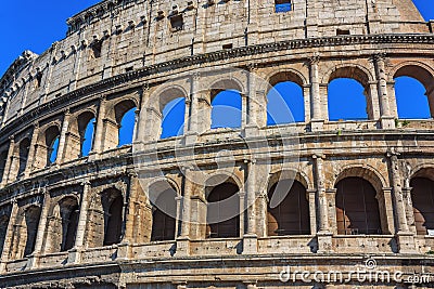 The ruins of the Colosseum in Rome