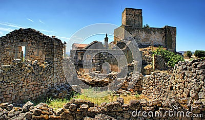 Ruins of Marialva historical village in Meda