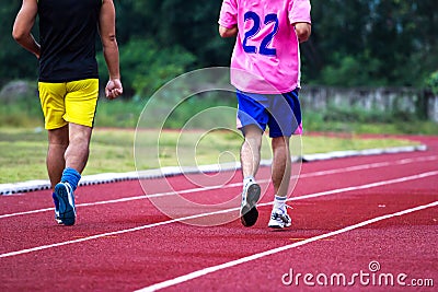 Runner running in the light of evening