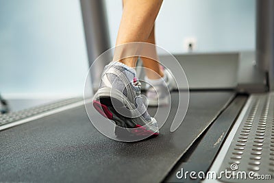 Running on treadmill