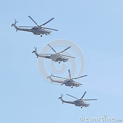 Russian army military jets during military parade