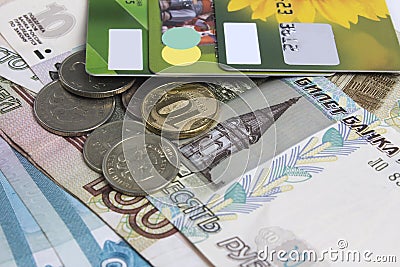 Russian cash and credit cards