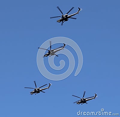 Russian military helicopters