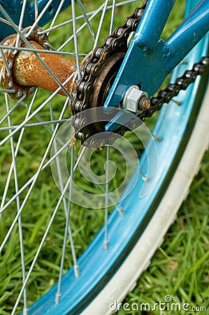 Rusted bicycle hub