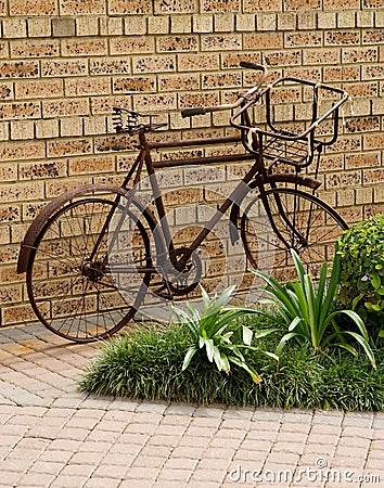 Rusted old bicycle