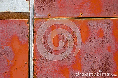 Rusted old garage door background