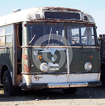 Rusted Out Old Bus