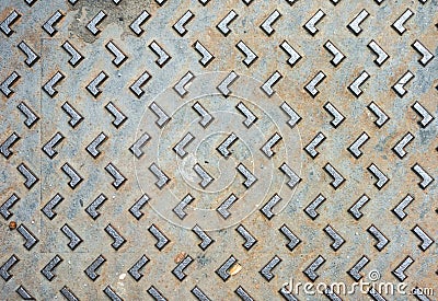 Rustic grunge manhole cover texture