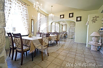 Rustic restaurant interior