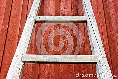 Rustic wooden ladder