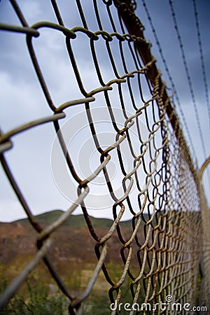 Rusty border fence