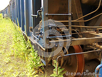 Rusty old railroad boxcar