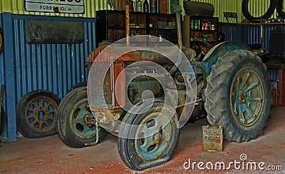 Rusty old tractor