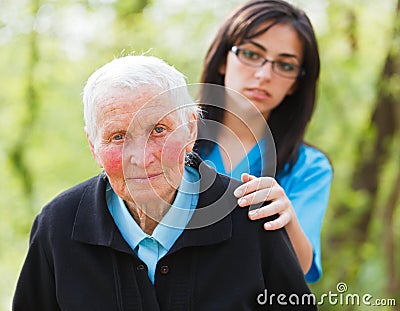 Sad Elderly Lady