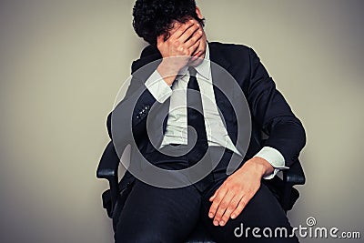 Sad and tired businessman