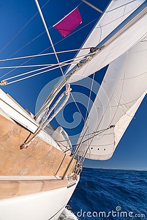 Sailing boat in the sea