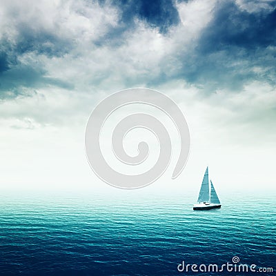 Sailing boat on the sea