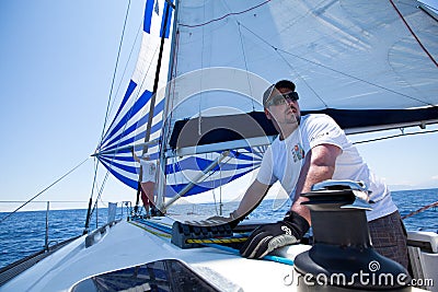 Sailing regatta from Marmaris to Fethiye, Turkey.