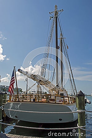 Sailing yacht at the dock