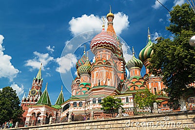 Saint Basil cathedral on the Red Square in Moscow, Russia. (Pokr