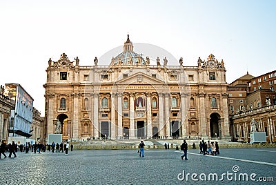 Saint Peter s square at sunset, Vatican City