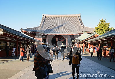 SAKUSA, JAPAN- NOV 21, 2013: Sensoji temple is very popular temp