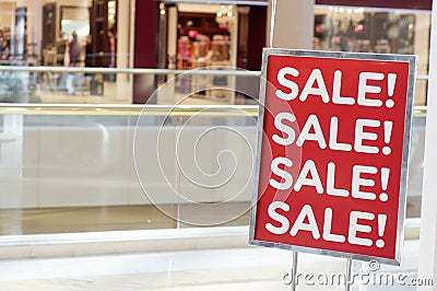 Sale sign outside store