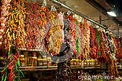 Sale of spices in the central market